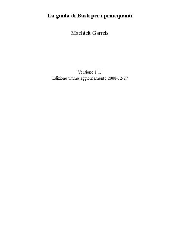 La Guida di Bash per principianti