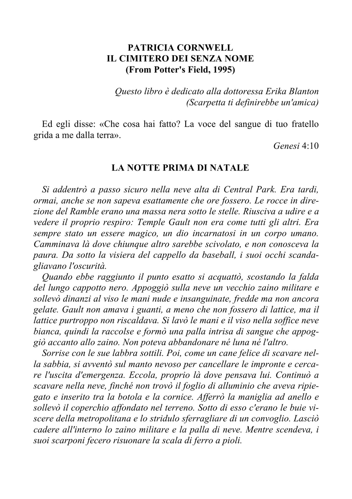 Il cimitero dei senza nome