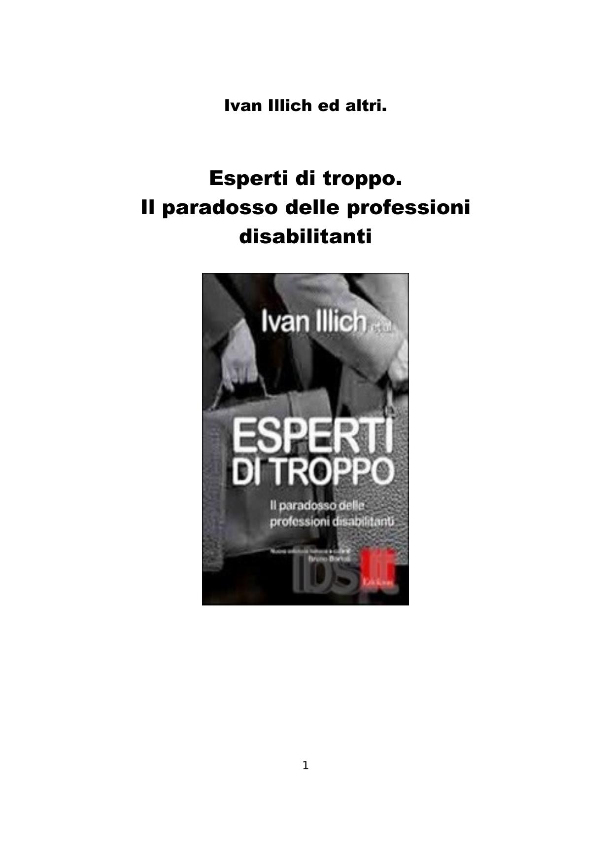 Esperti di troppo. Il paradosso delle professioni disabilitanti
