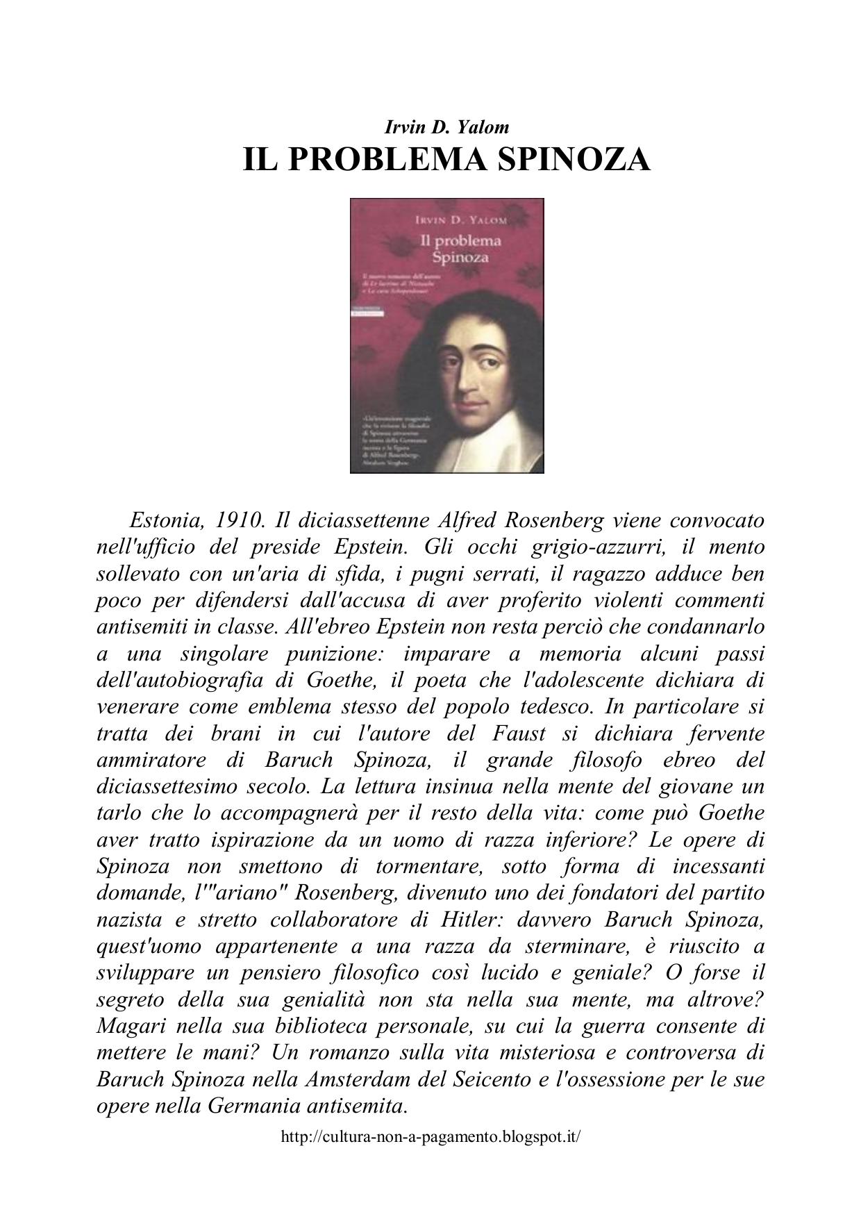 Il problema Spinoza