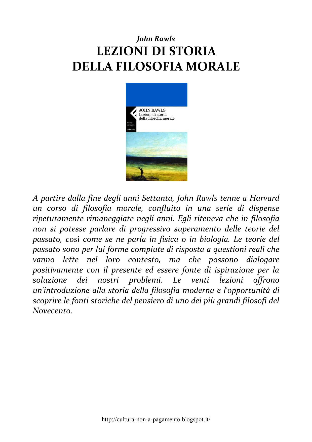 Lezioni di storia della filosofia morale
