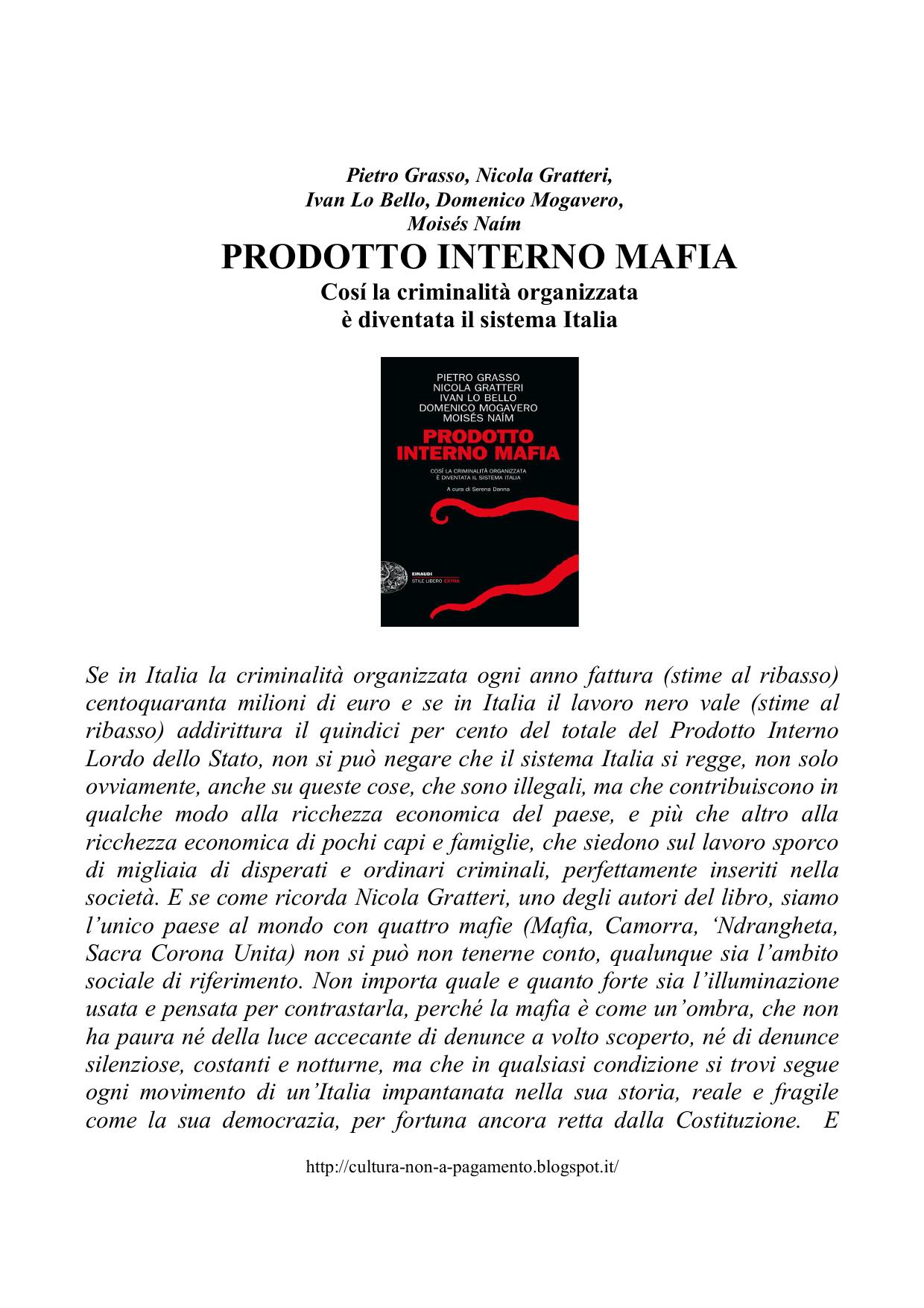 Prodotto Interno Mafia