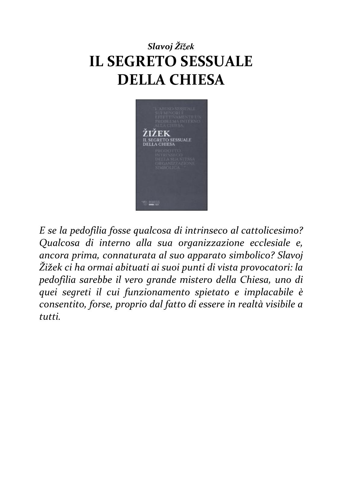 IL SEGRETO SESSUALE DELLA CHIESA