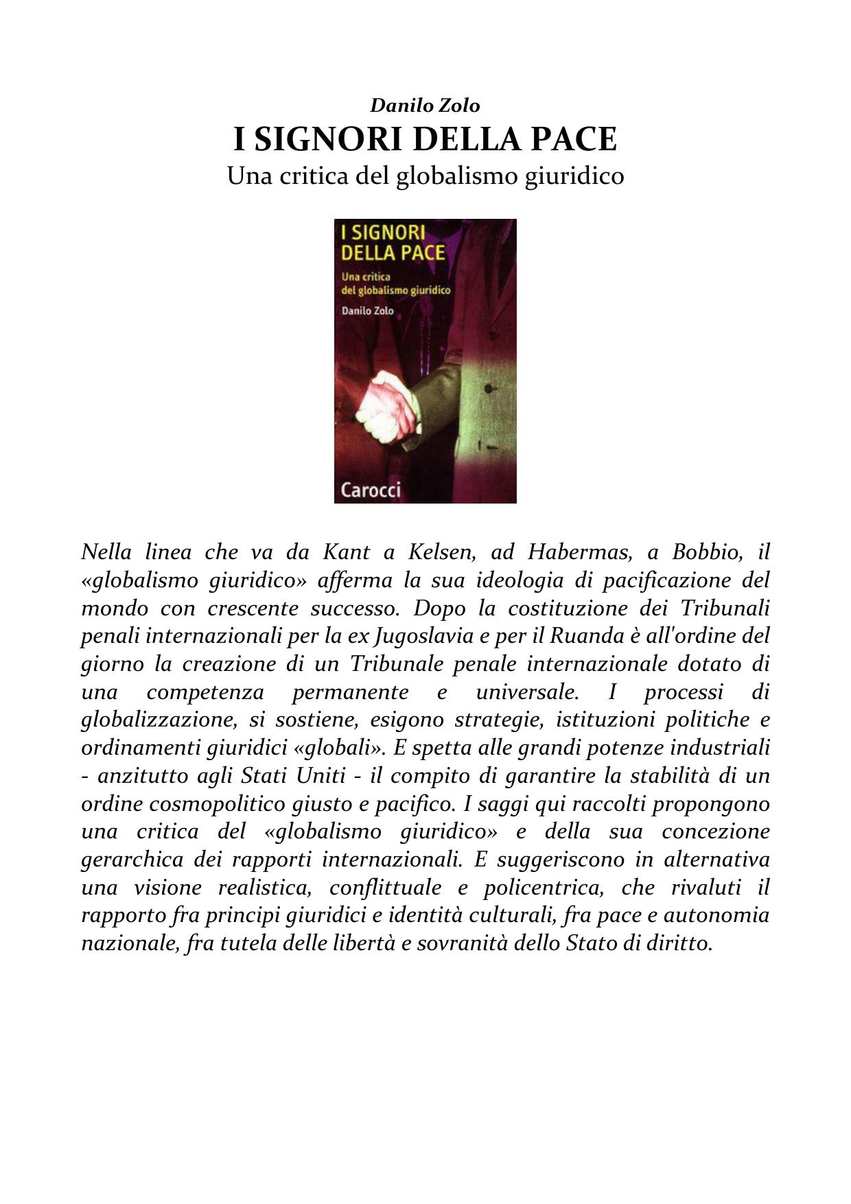 I signori della pace