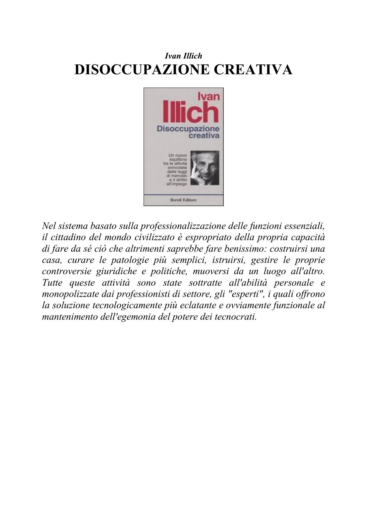 Disoccupazione creativa