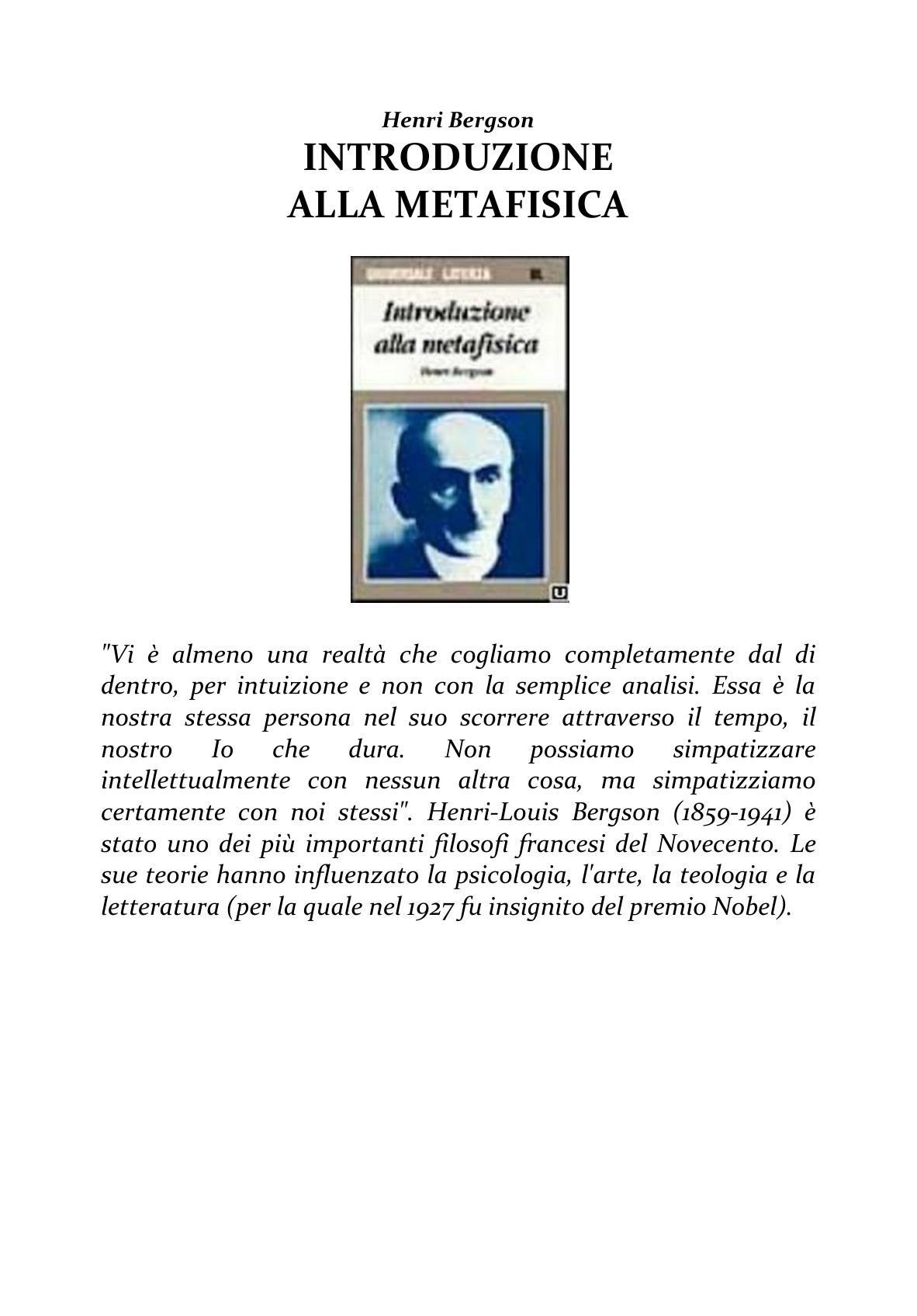 Introduzione alla metafisica