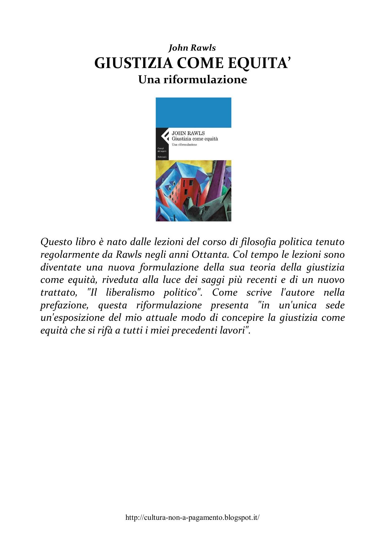 Giustizia come equità