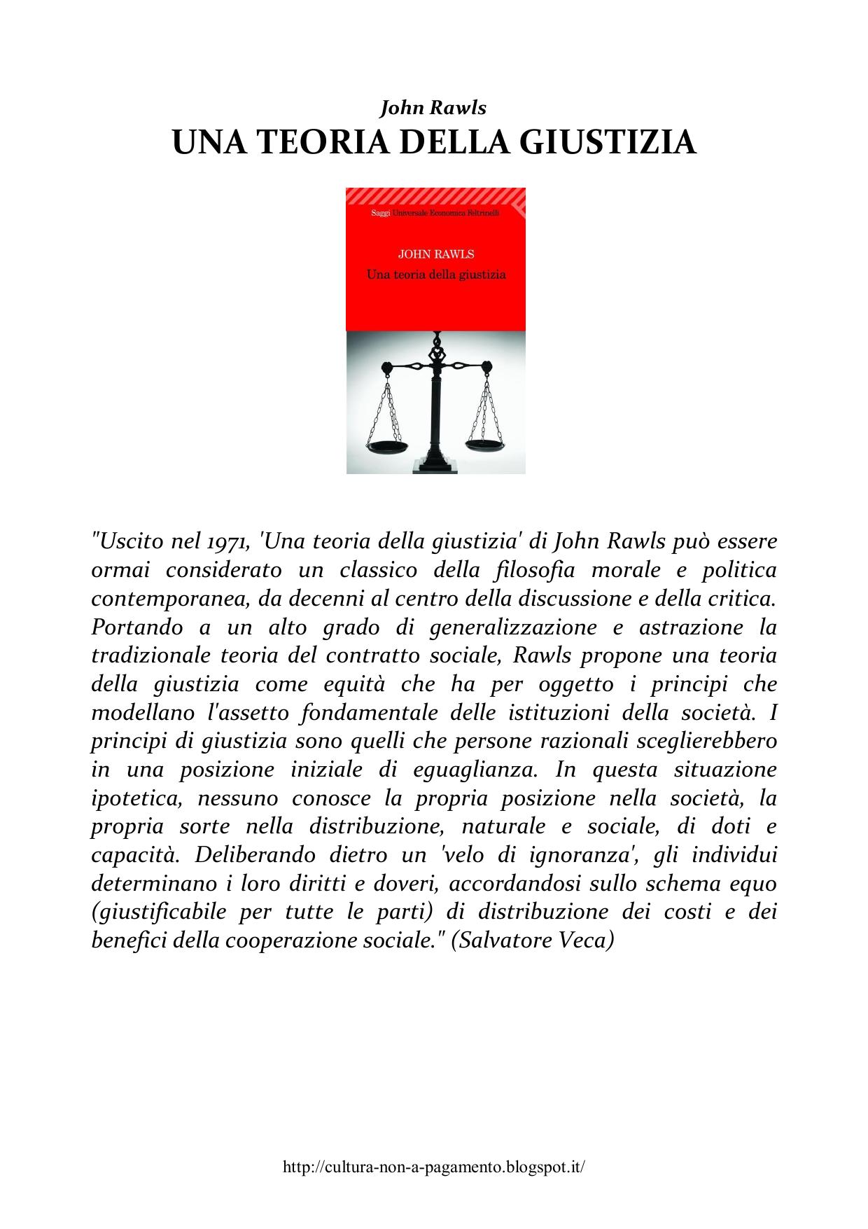 Una teoria della giustizia