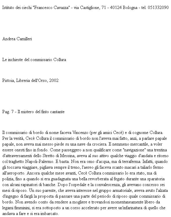 Istituto dei ciechi "Francesco Cavazza" - via Castiglione, 71 - 40124 Bologna - tel