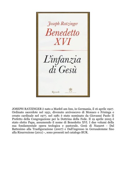 L'infanzia di Gesù