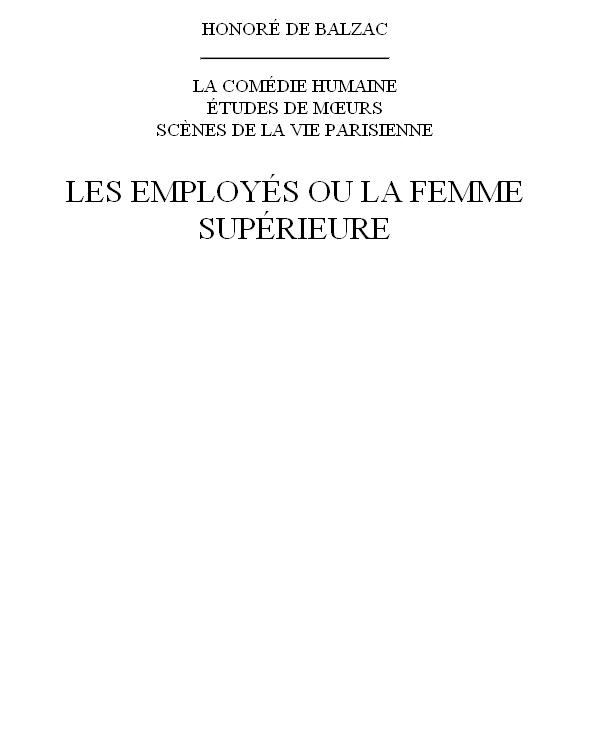 Les employés ou la femme supérieure