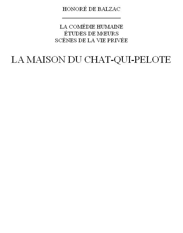 La maison du chat-qui-pelote