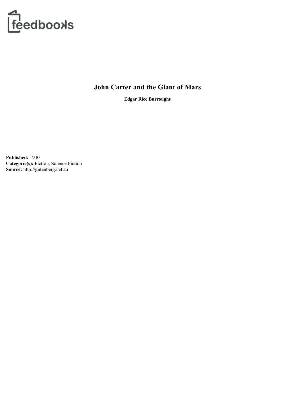 John Carter and the Giant of Mars