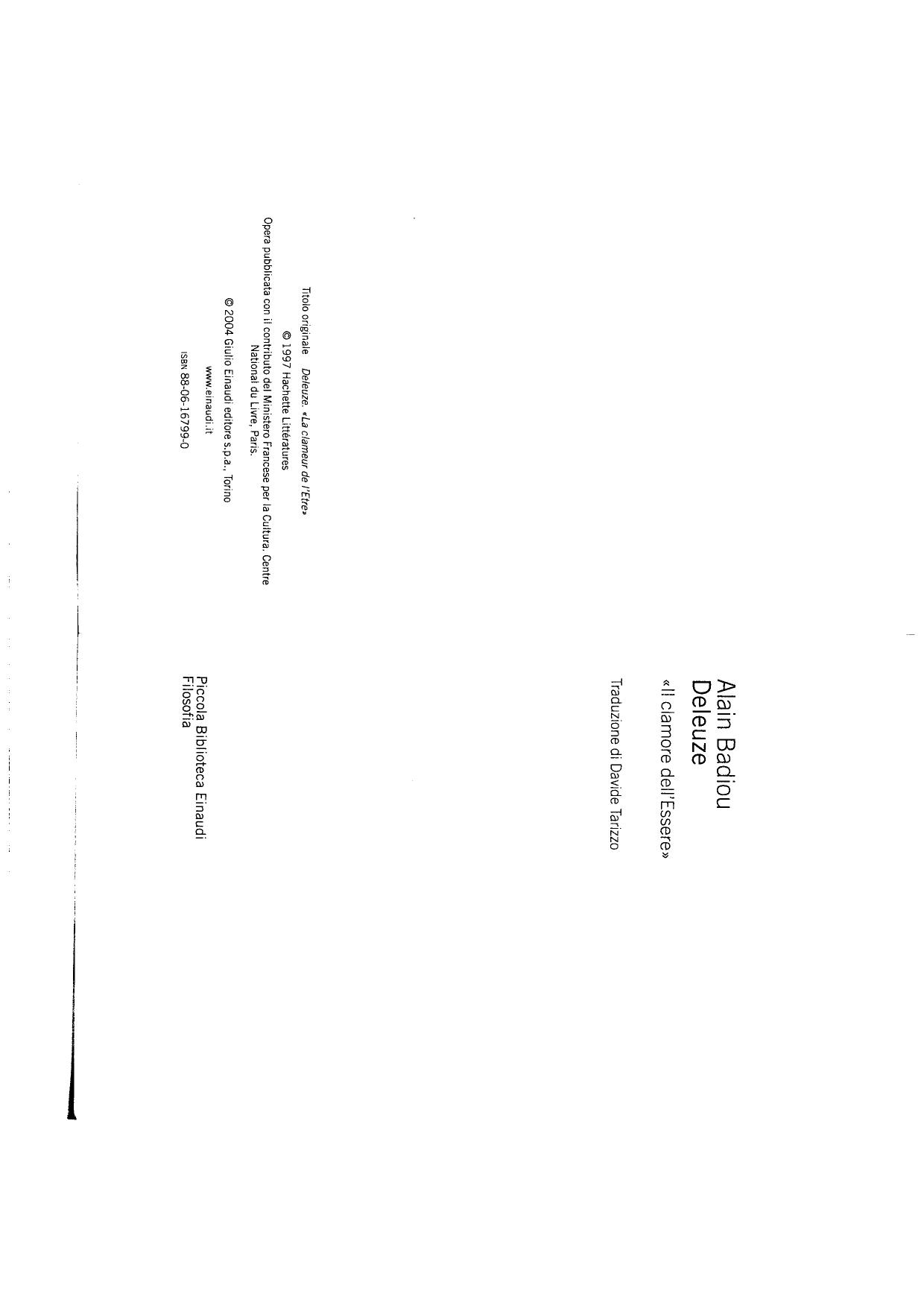 Deleuze. «Il clamore dell'Essere»