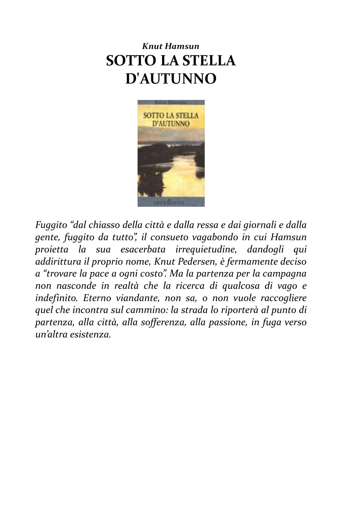 Sotto la stella d'autunno