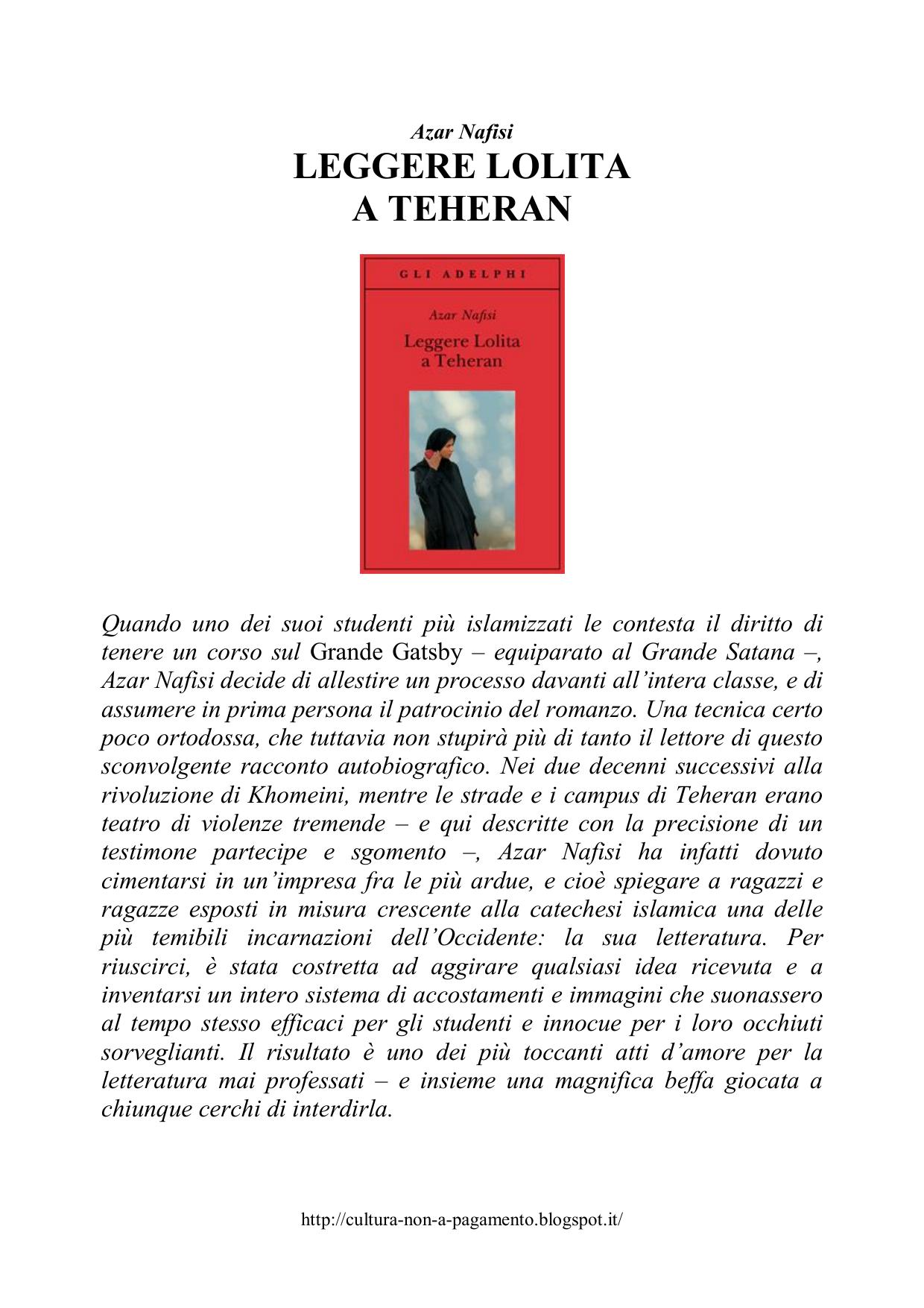 Leggere Lolita a Teheran