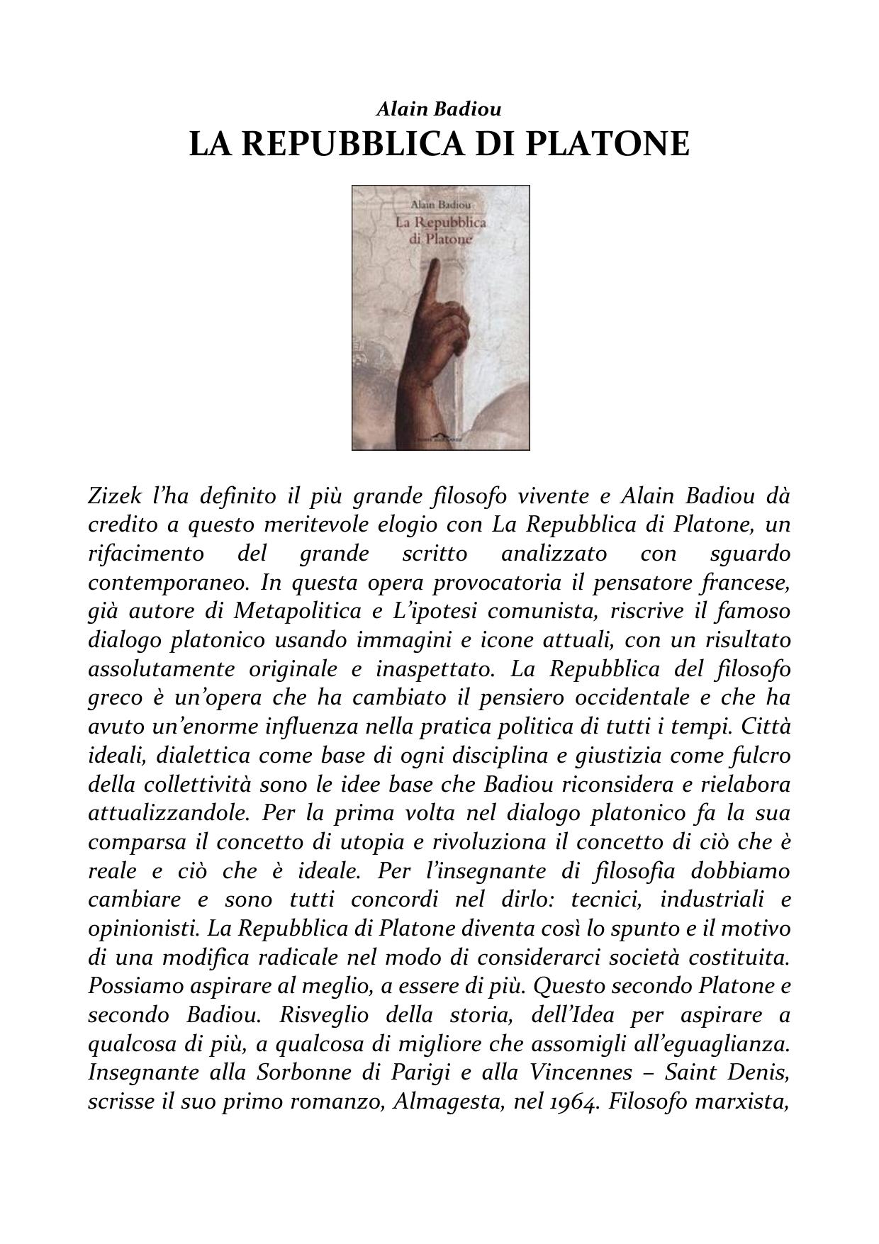 La Repubblica di Platone