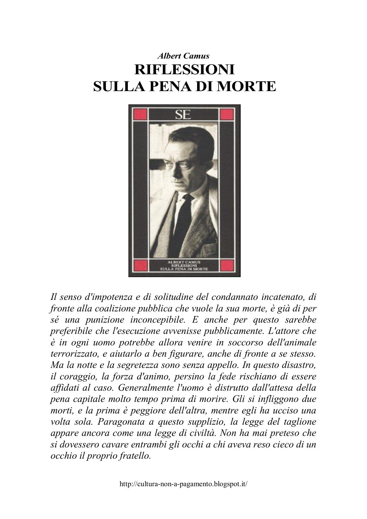 Riflessioni sulla pena di morte