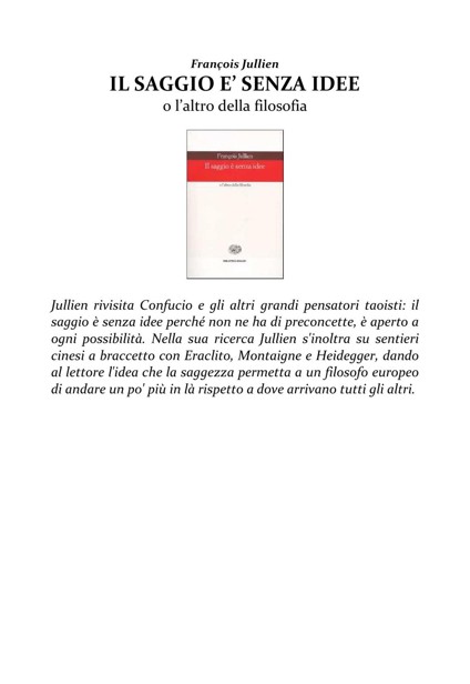 Il saggio è senza idee, o l'altro della filosofia