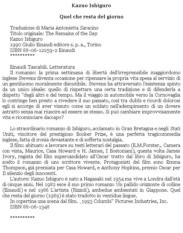 Quel che resta del giorno